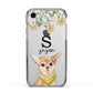 Personalised Chihuahua Dog Apple iPhone XR Impact Case Black Edge on Silver Phone