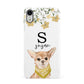 Personalised Chihuahua Dog Apple iPhone XR White 3D Snap Case