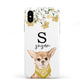 Personalised Chihuahua Dog Apple iPhone XS 3D Tough