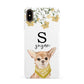 Personalised Chihuahua Dog Apple iPhone Xs Max 3D Snap Case