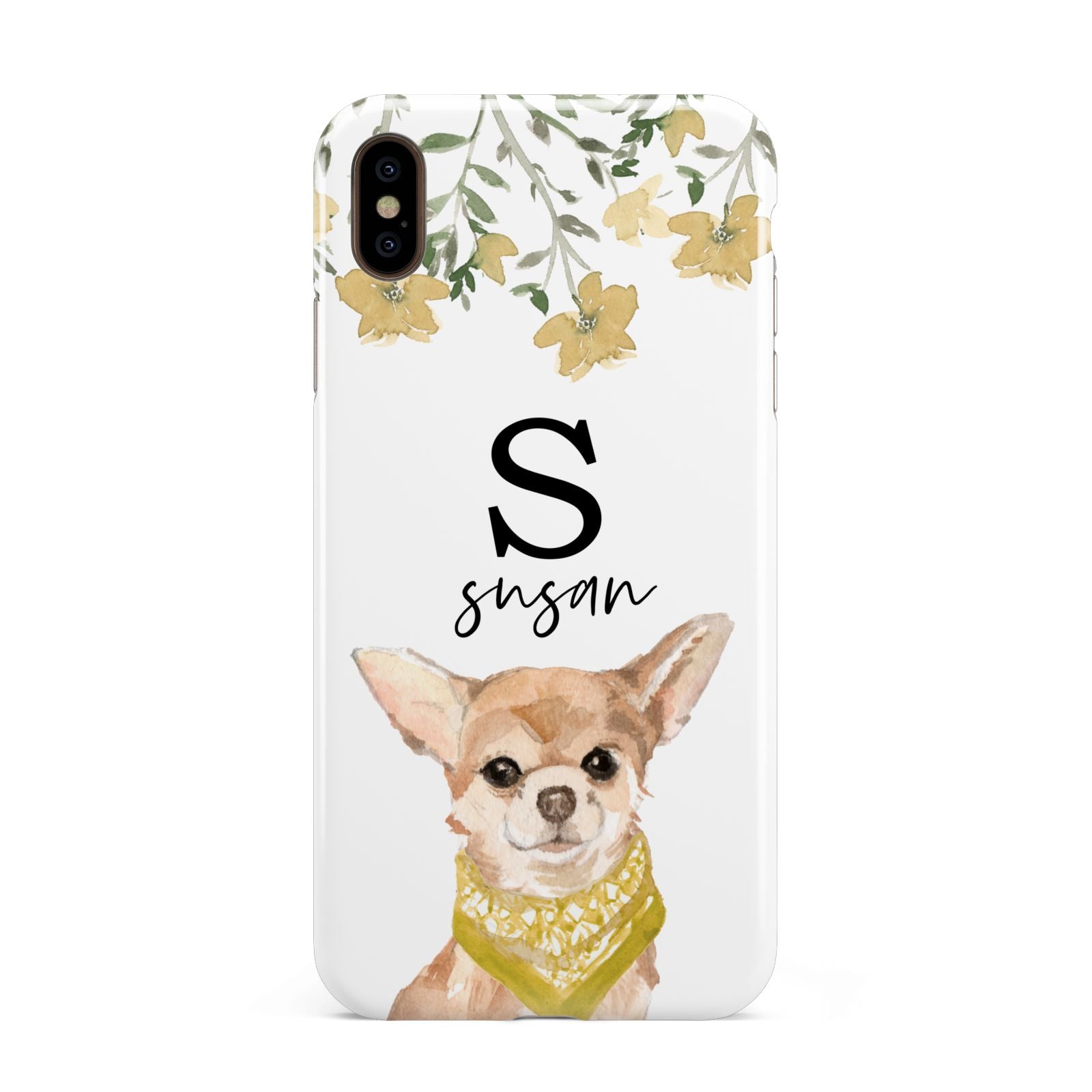 Personalised Chihuahua Dog Apple iPhone Xs Max 3D Tough Case