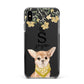 Personalised Chihuahua Dog Apple iPhone Xs Max Impact Case Black Edge on Black Phone