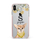 Personalised Chihuahua Dog Apple iPhone Xs Max Impact Case Pink Edge on Silver Phone