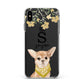 Personalised Chihuahua Dog Apple iPhone Xs Max Impact Case White Edge on Black Phone
