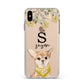 Personalised Chihuahua Dog Apple iPhone Xs Max Impact Case White Edge on Gold Phone