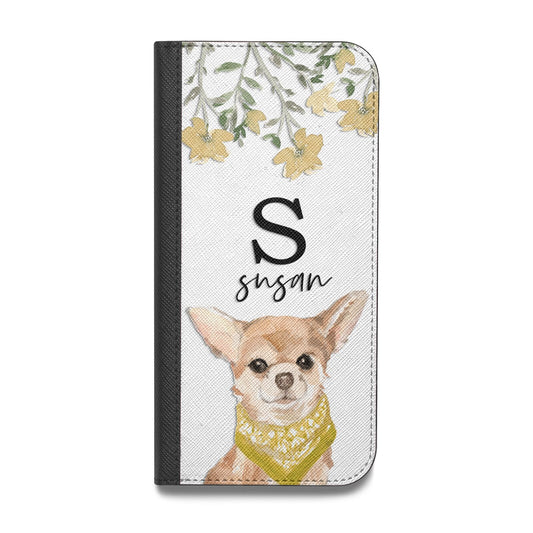 Personalised Chihuahua Dog Vegan Leather Flip iPhone Case