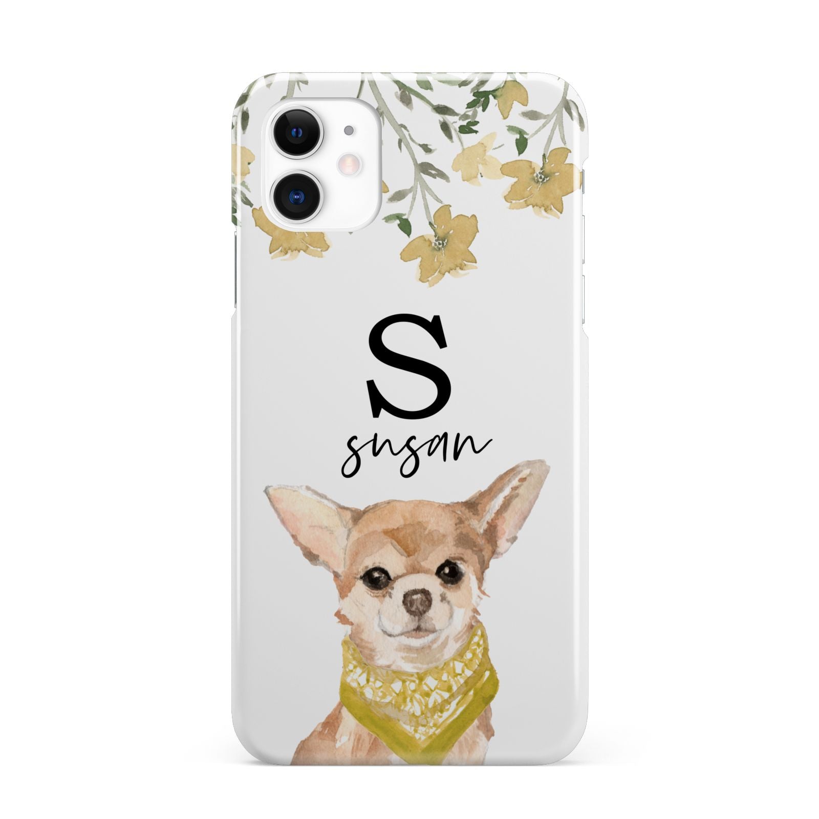 Personalised Chihuahua Dog iPhone 11 3D Snap Case