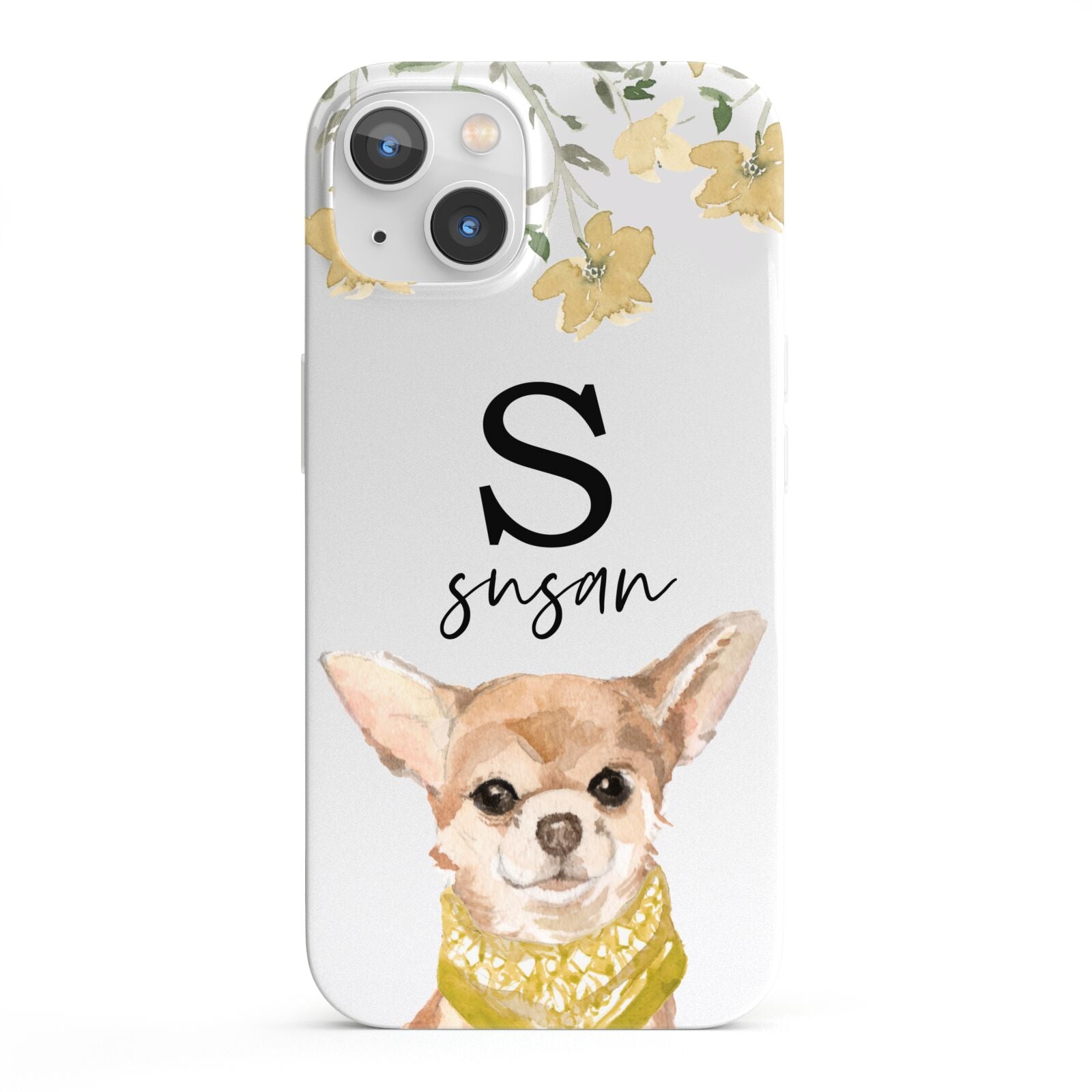 Personalised Chihuahua Dog iPhone 13 Full Wrap 3D Snap Case