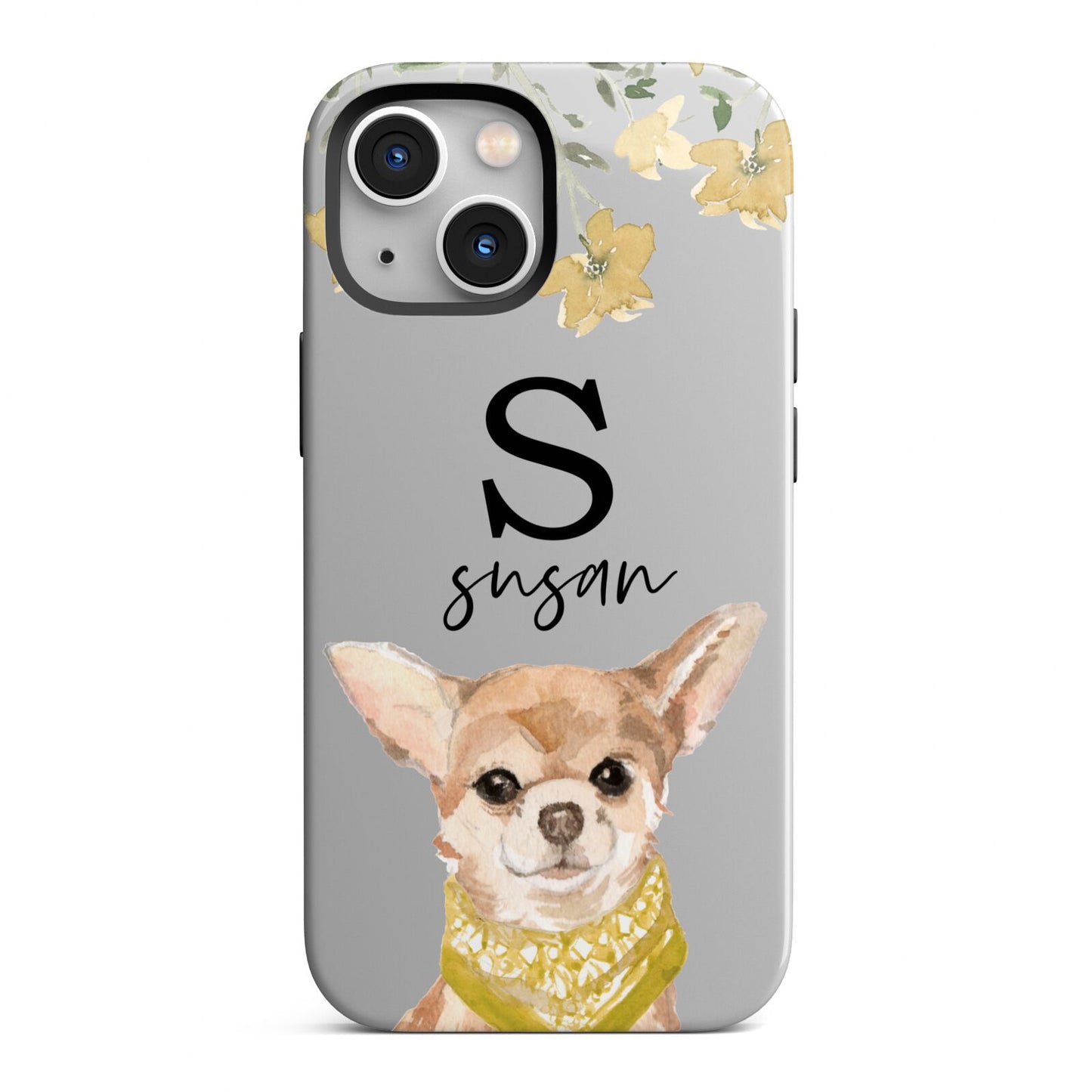 Personalised Chihuahua Dog iPhone 13 Mini Full Wrap 3D Tough Case