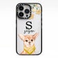 Personalised Chihuahua Dog iPhone 13 Pro Black Impact Case on Silver phone