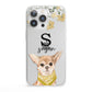 Personalised Chihuahua Dog iPhone 13 Pro Clear Bumper Case