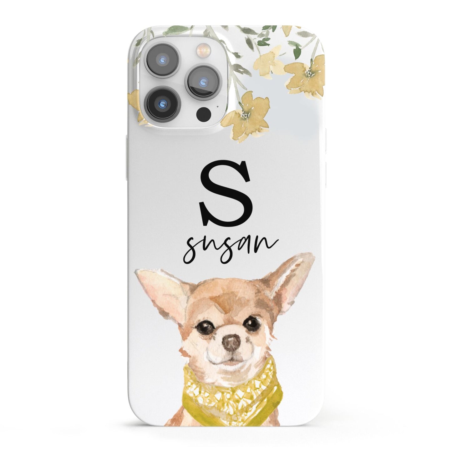Personalised Chihuahua Dog iPhone 13 Pro Max Full Wrap 3D Snap Case