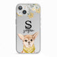 Personalised Chihuahua Dog iPhone 13 TPU Impact Case with White Edges