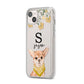 Personalised Chihuahua Dog iPhone 14 Plus Clear Tough Case Starlight Angled Image