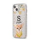Personalised Chihuahua Dog iPhone 14 Plus Glitter Tough Case Starlight Angled Image