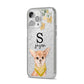 Personalised Chihuahua Dog iPhone 14 Pro Max Glitter Tough Case Silver Angled Image