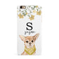 Personalised Chihuahua Dog iPhone 6 Plus 3D Snap Case on Gold Phone