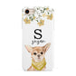 Personalised Chihuahua Dog iPhone 8 3D Tough Case on Gold Phone