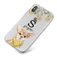 Personalised Chihuahua Dog iPhone X Bumper Case on Silver iPhone