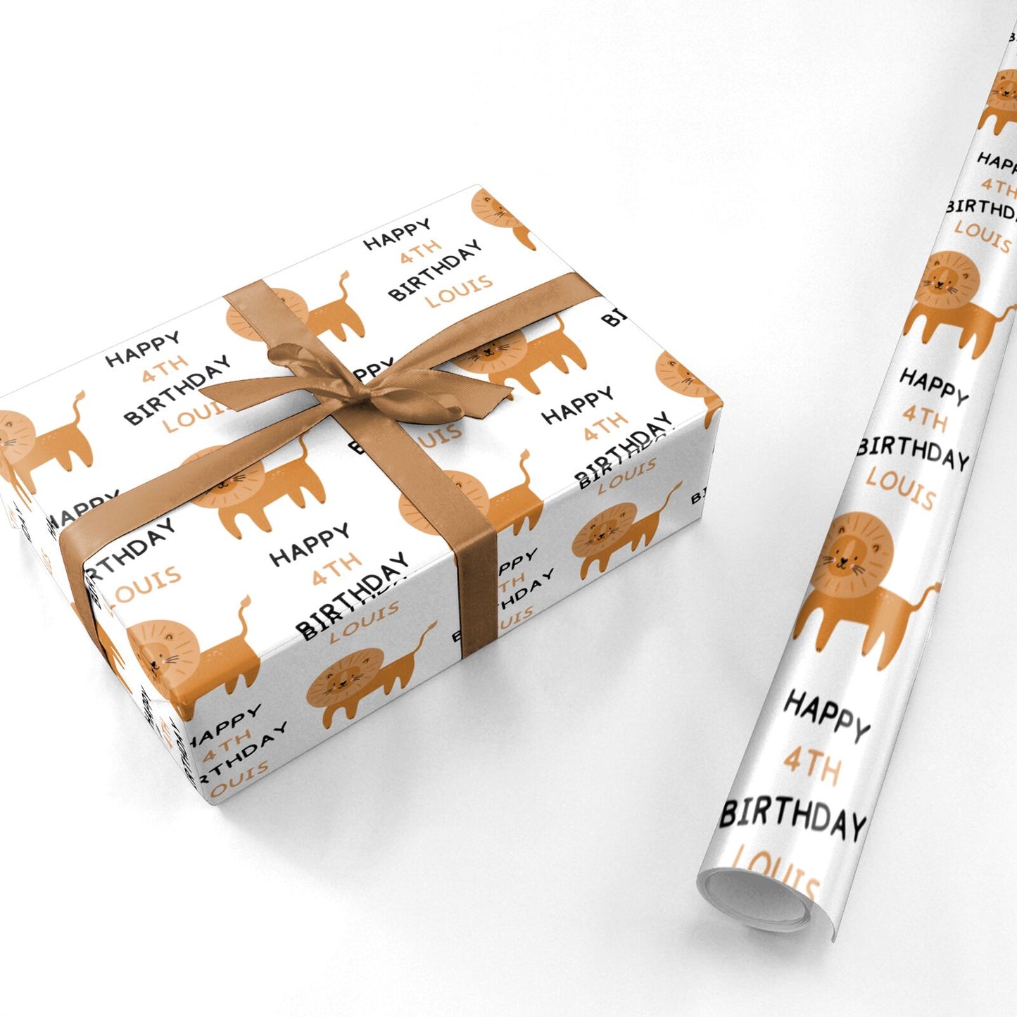 Personalised Children s Birthday Lion Personalised Wrapping Paper