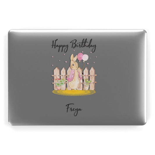 Personalised Children s Birthday Rabbit Apple MacBook Case