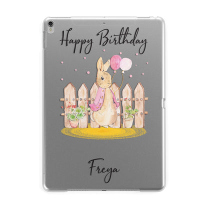 Personalised Children s Birthday Rabbit Apple iPad Silver Case