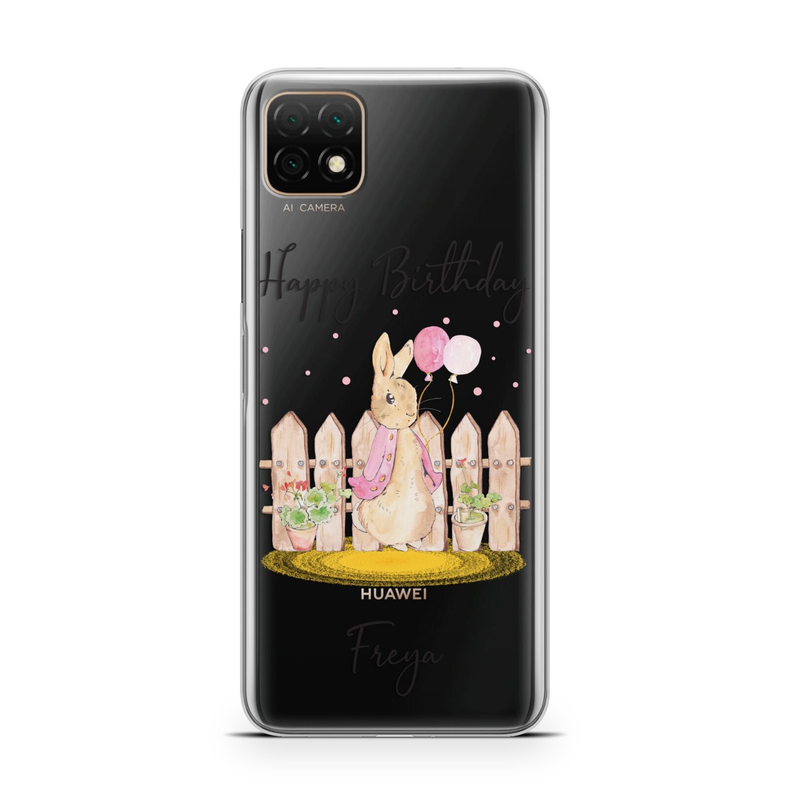 Personalised Children s Birthday Rabbit Huawei Enjoy 20 Phone Case