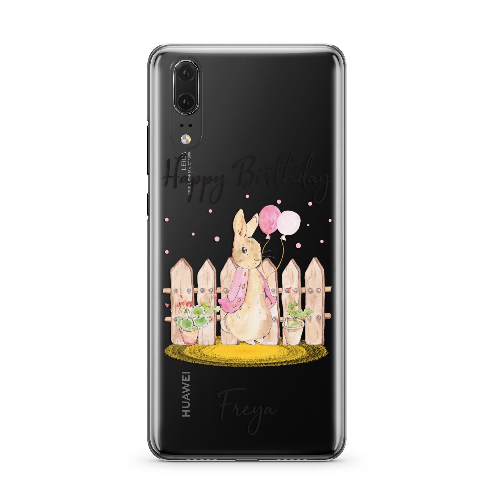 Personalised Children s Birthday Rabbit Huawei P20 Phone Case
