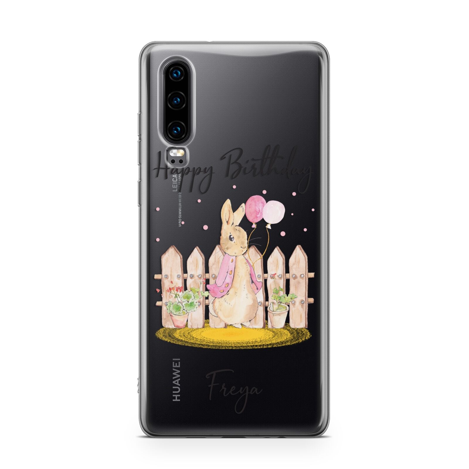Personalised Children s Birthday Rabbit Huawei P30 Phone Case