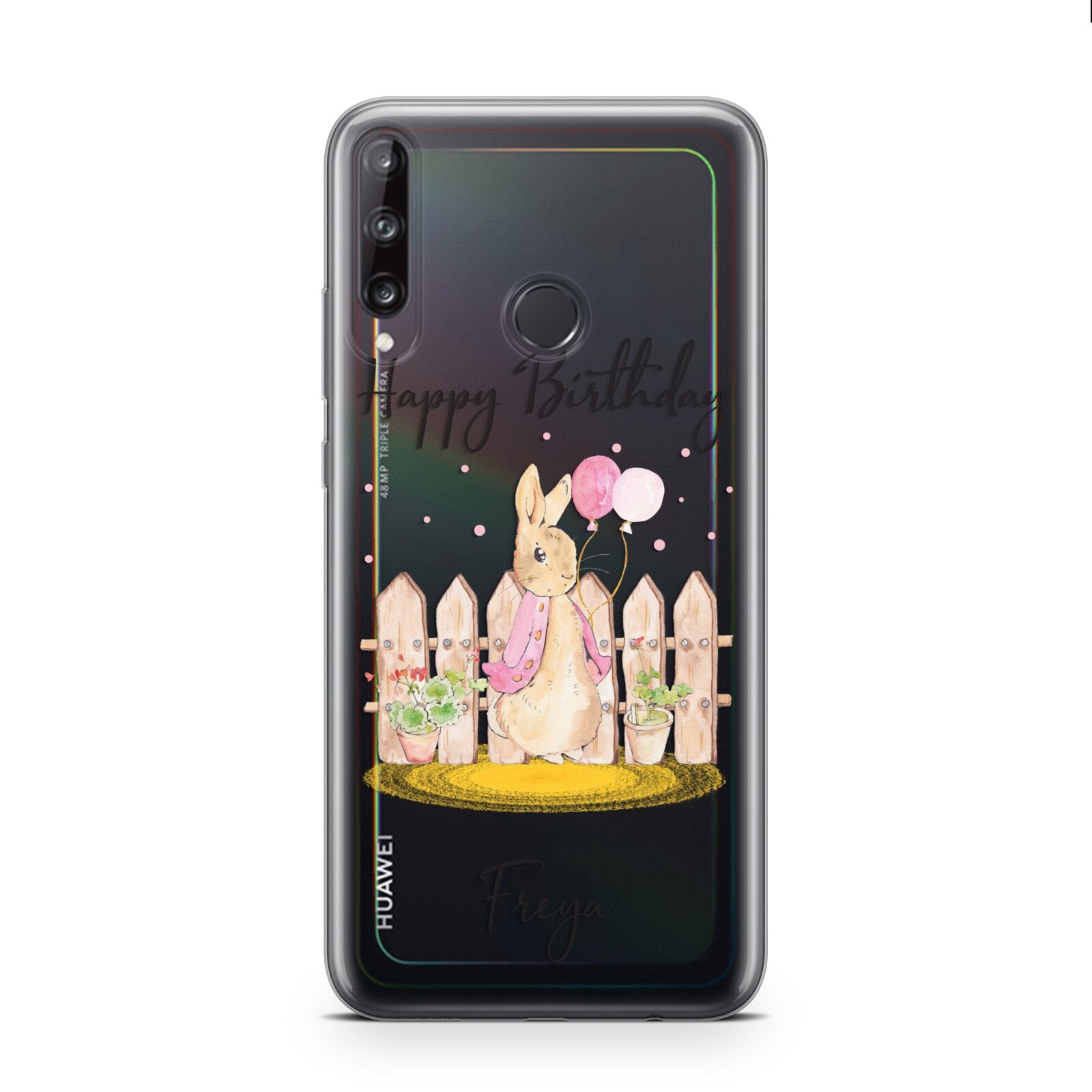 Personalised Children s Birthday Rabbit Huawei P40 Lite E Phone Case