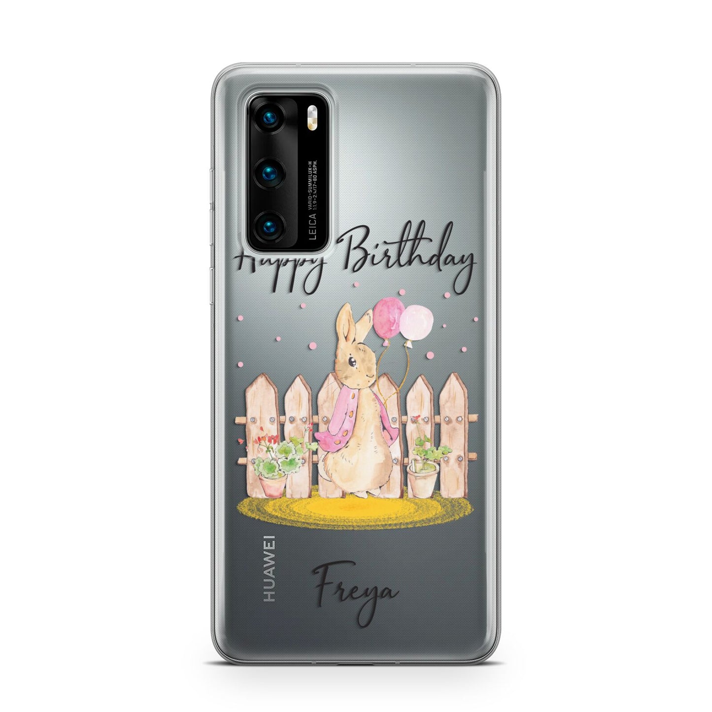Personalised Children s Birthday Rabbit Huawei P40 Phone Case