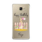 Personalised Children s Birthday Rabbit Samsung Galaxy A9 2016 Case on gold phone