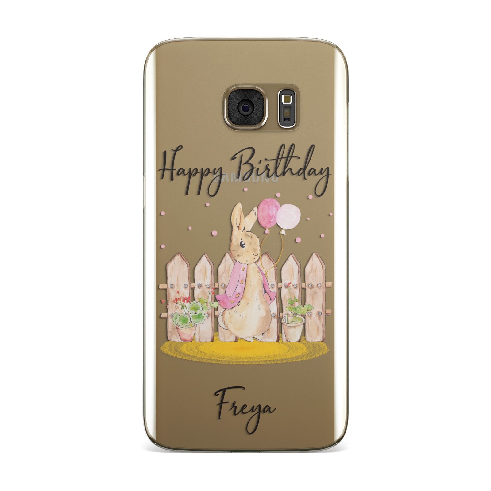 Personalised Children s Birthday Rabbit Samsung Galaxy Case