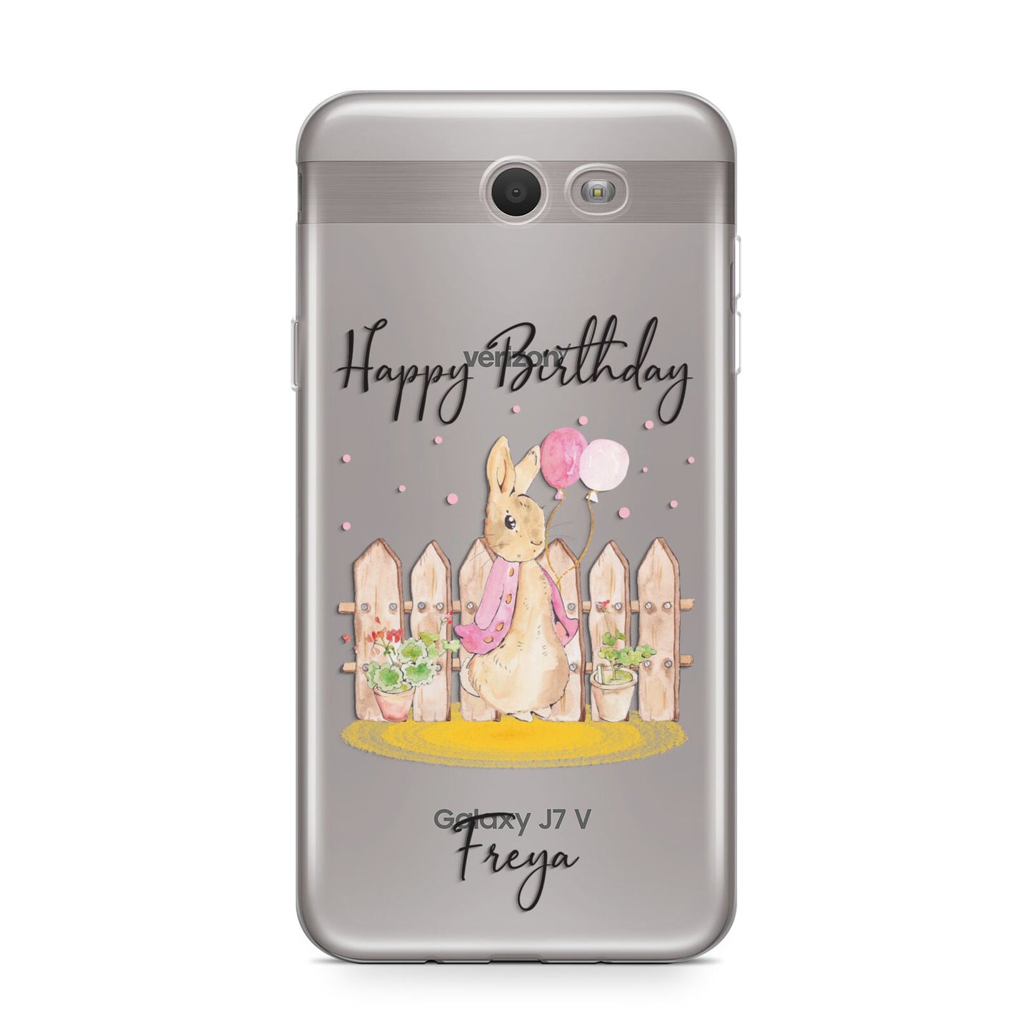 Personalised Children s Birthday Rabbit Samsung Galaxy J7 2017 Case
