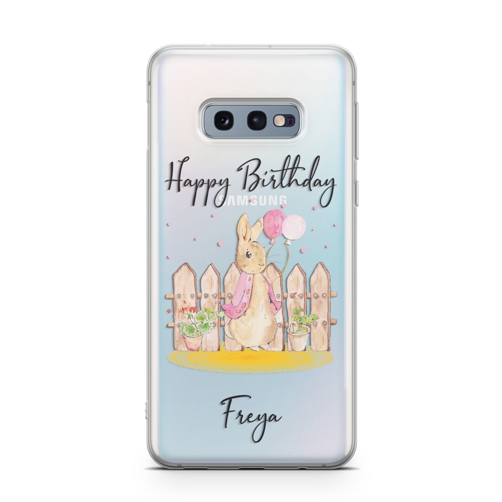 Personalised Children s Birthday Rabbit Samsung Galaxy S10E Case