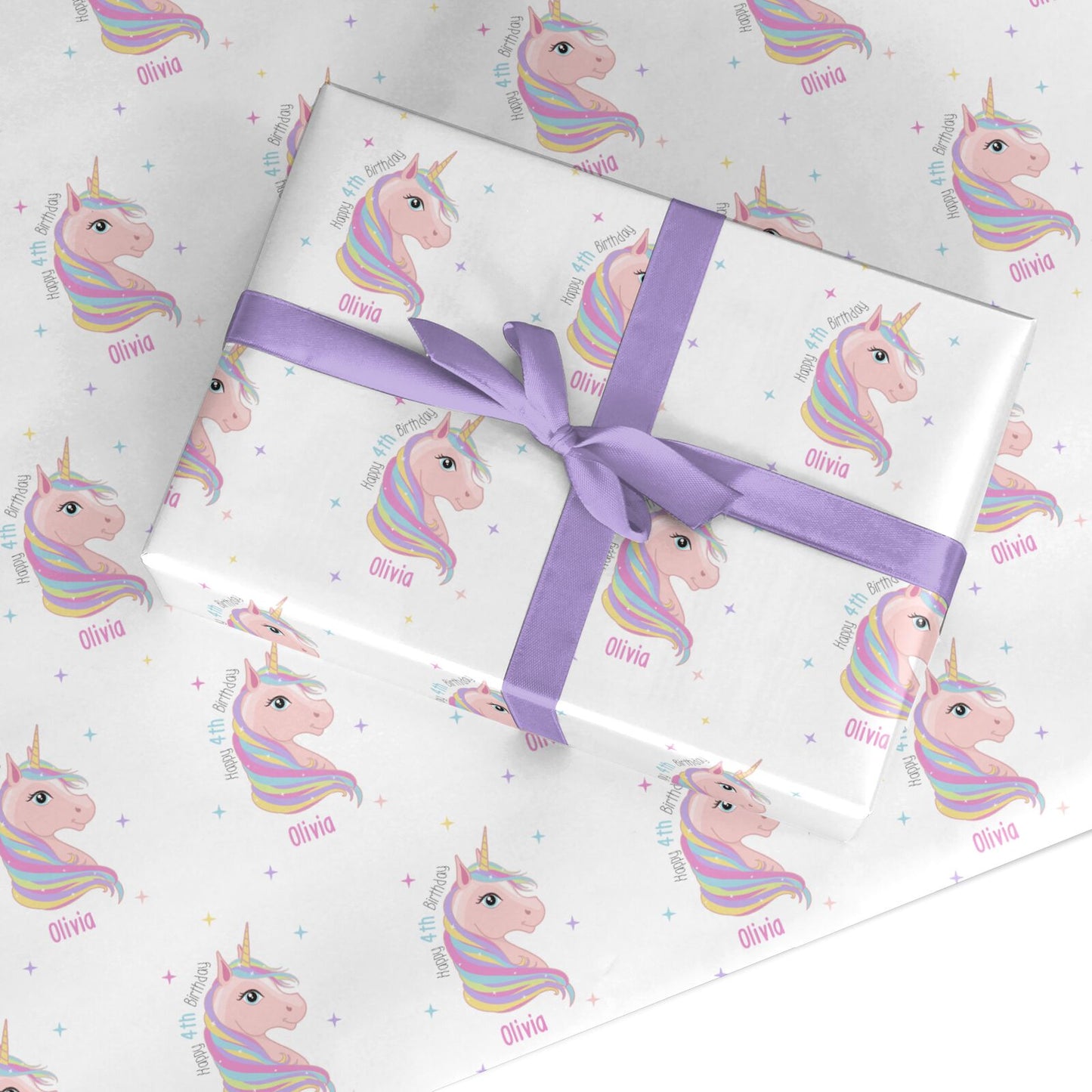Personalised Children s Birthday Unicorn Custom Wrapping Paper