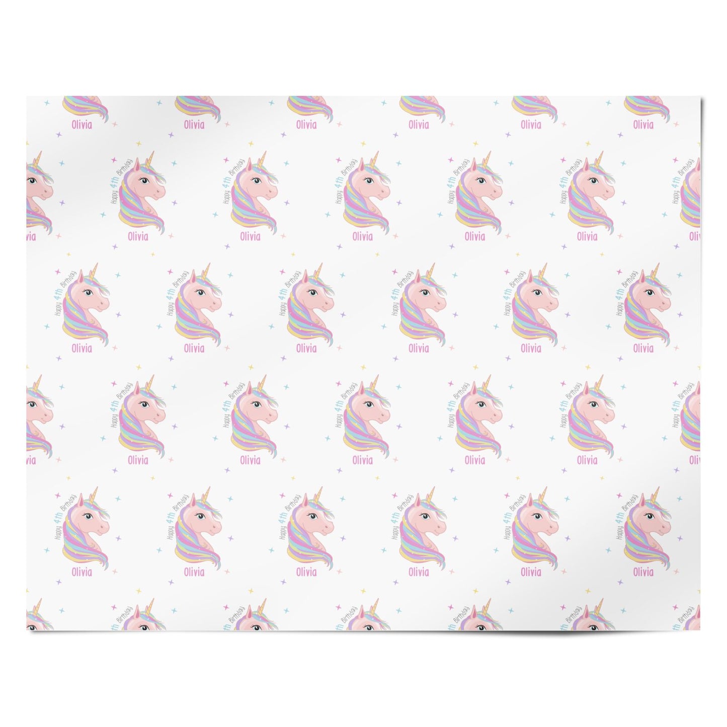 Personalised Children s Birthday Unicorn Personalised Wrapping Paper Alternative