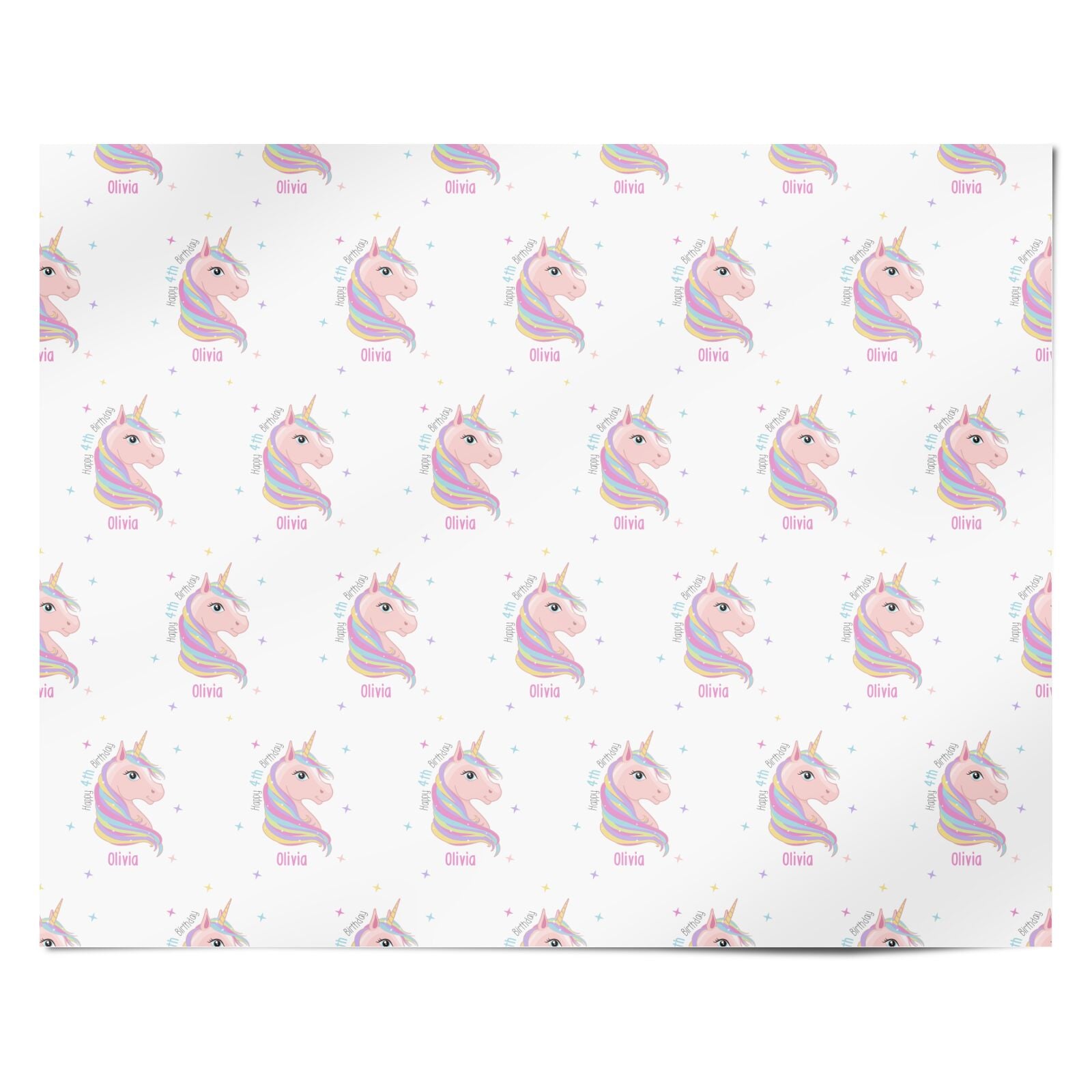 Personalised Children s Birthday Unicorn Personalised Wrapping Paper Alternative