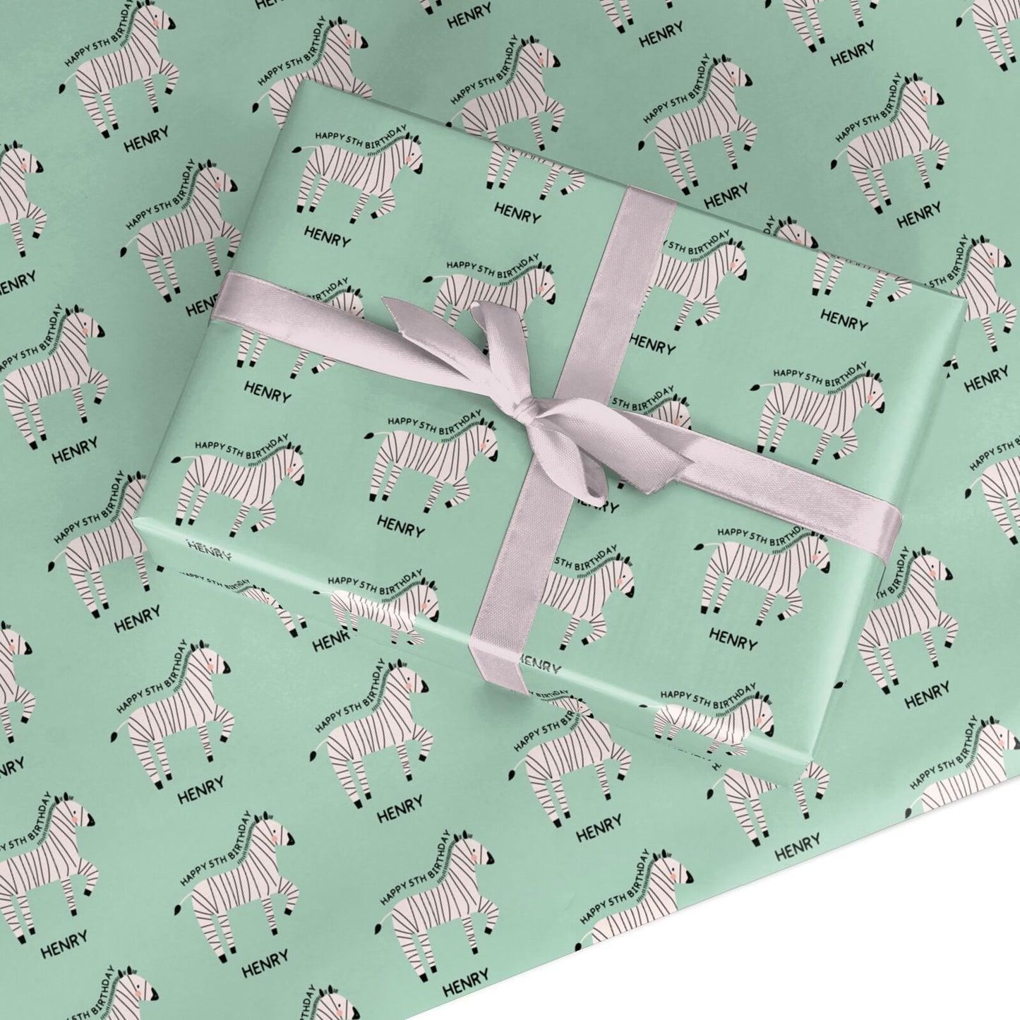 Personalised Children s Birthday Zebra Custom Wrapping Paper
