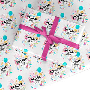 Personalised Children's Birthday with Name Wrapping Paper