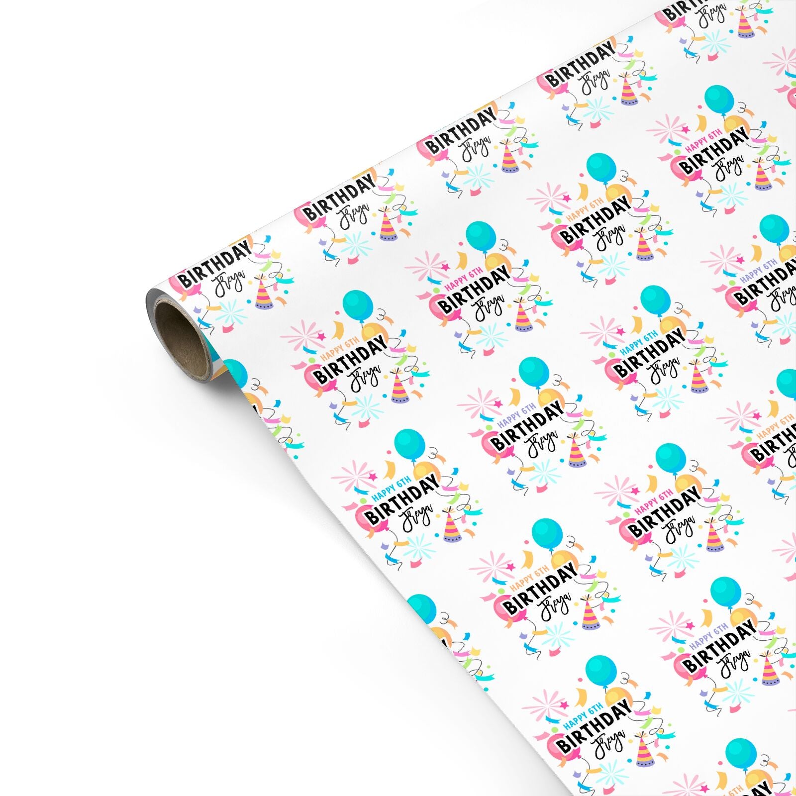 Personalised Children s Birthday with Name Personalised Gift Wrap