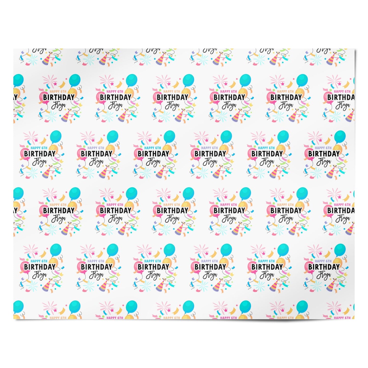 Personalised Children s Birthday with Name Personalised Wrapping Paper Alternative