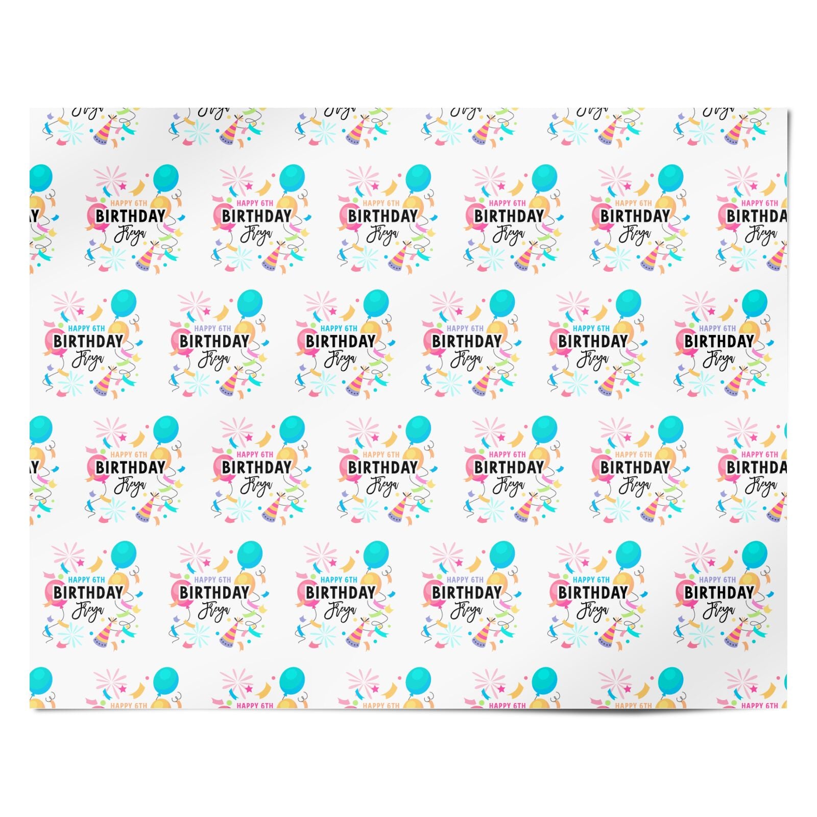 Personalised Children s Birthday with Name Personalised Wrapping Paper Alternative