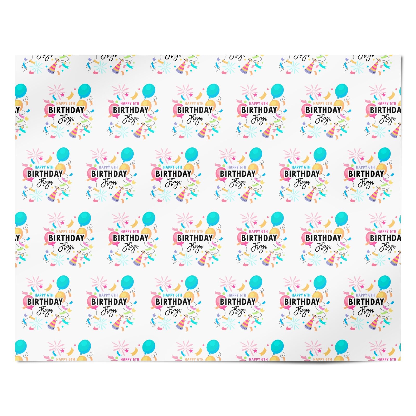Personalised Children s Birthday with Name Personalised Wrapping Paper Alternative