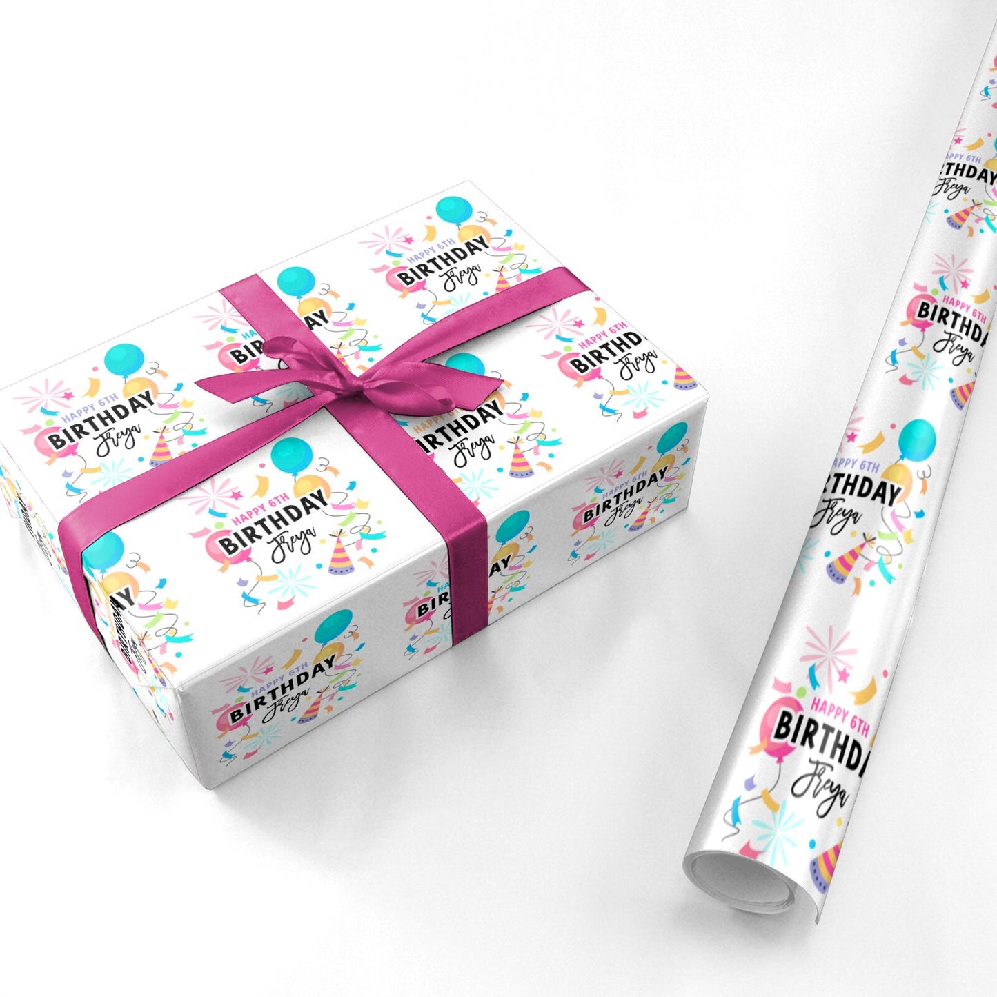 Personalised Children s Birthday with Name Personalised Wrapping Paper