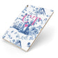 Personalised Chinoiserie Initials Apple iPad Case on Gold iPad Side View