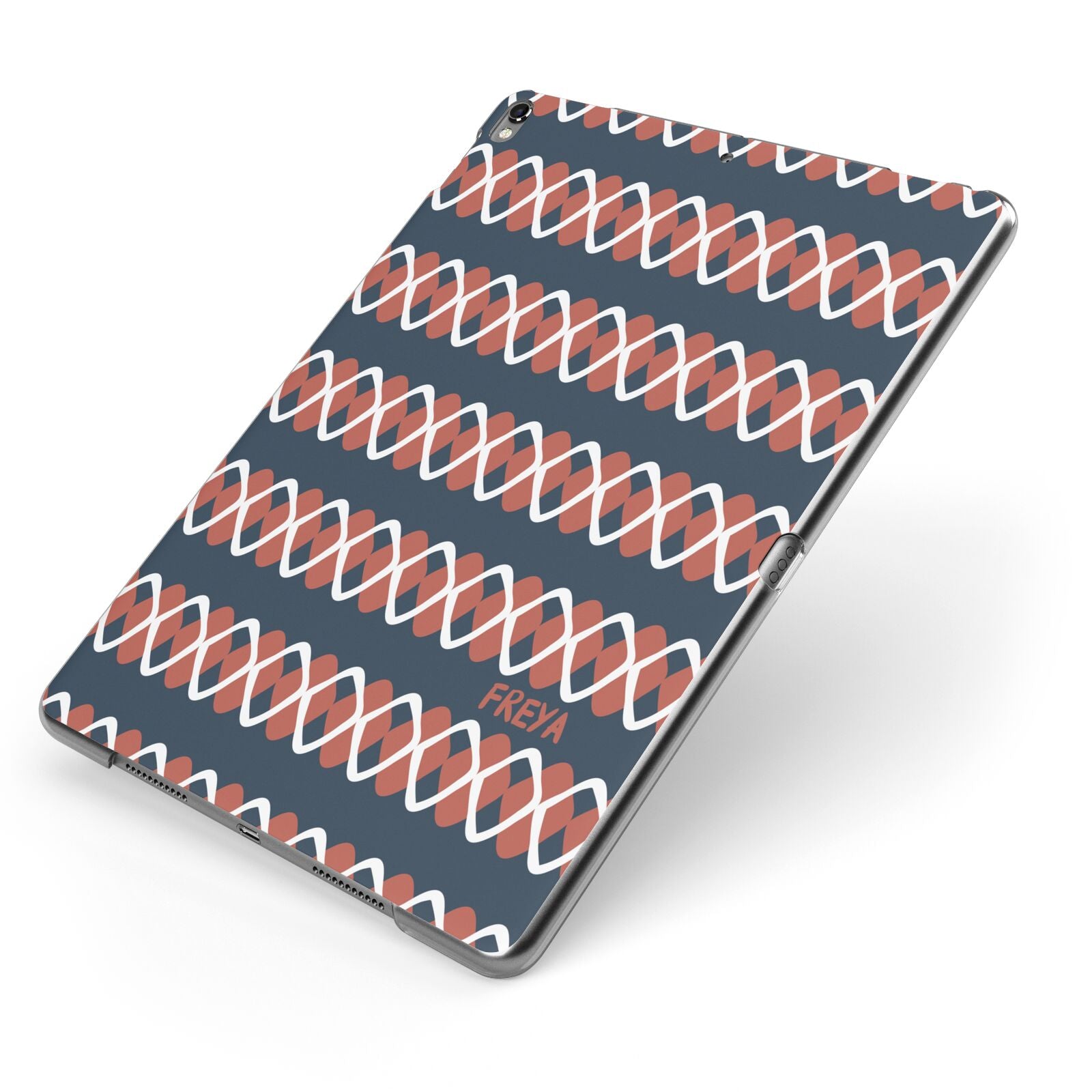 Personalised Christmas Abstract Pattern Apple iPad Case on Grey iPad Side View