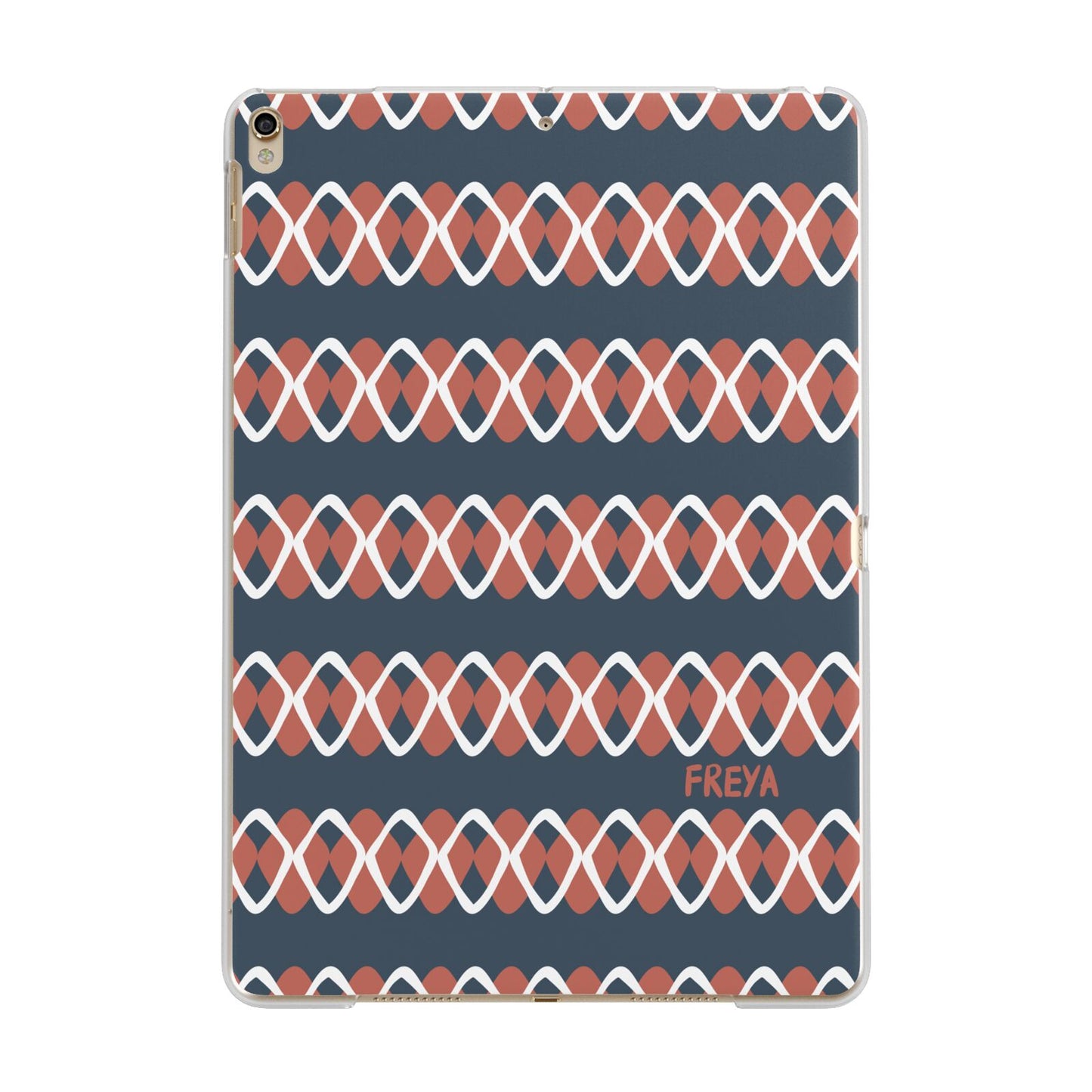 Personalised Christmas Abstract Pattern Apple iPad Gold Case