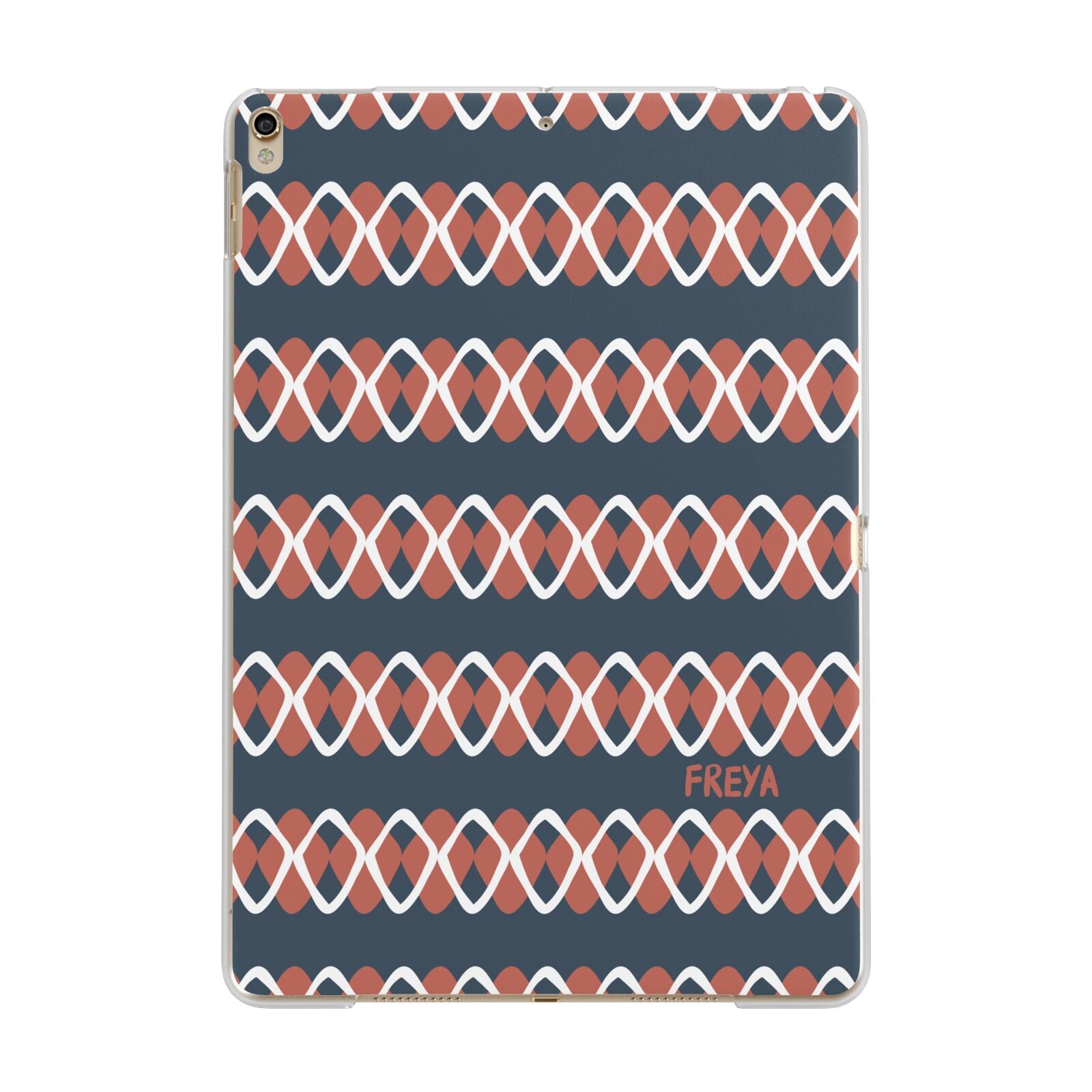 Personalised Christmas Abstract Pattern Apple iPad Gold Case