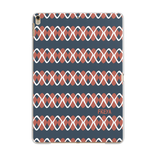 Personalised Christmas Abstract Pattern Apple iPad Gold Case